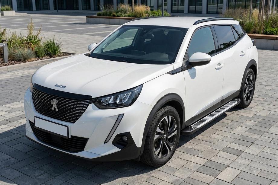 Peugeot 2008 2019- гг. Боковые Подножки Line (2 шт., Алюминий) Image