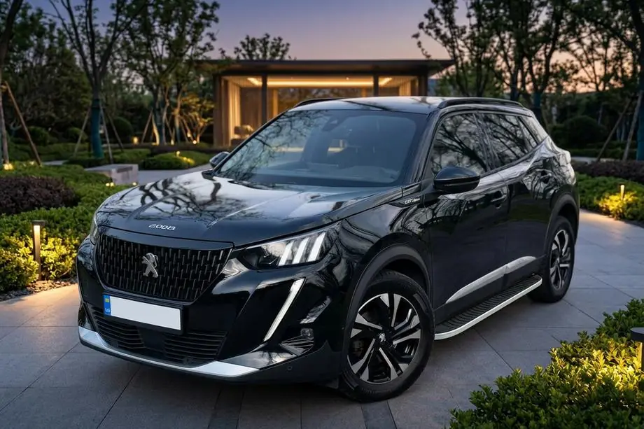 Peugeot 2008 2019- гг. Боковые Подножки Tayga Grey (2 шт., Алюминий) Фото 1