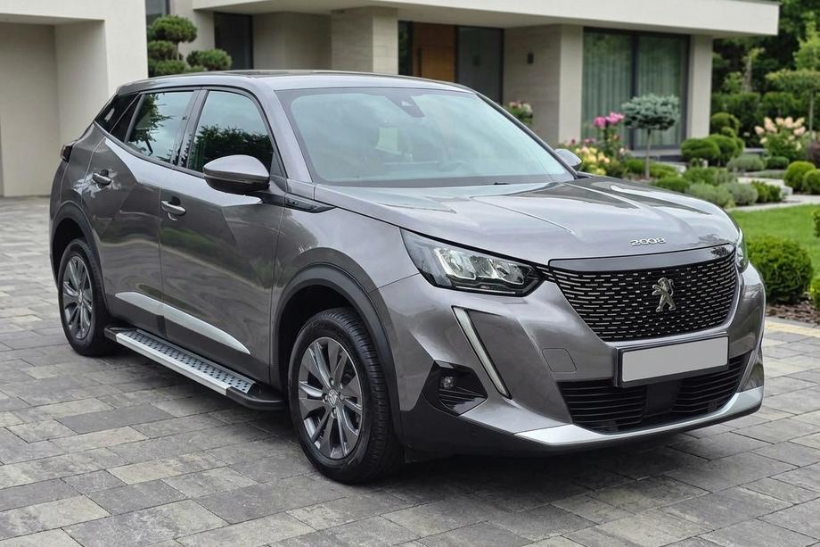 Peugeot 2008 2019- гг. Боковые Подножки Vision New Grey (2 шт., Алюминий) Image
