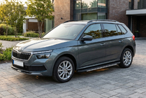 Skoda Kamiq 2019- гг. Боковые Подножки Bosphore Grey (2 шт., Алюминий) фото 1