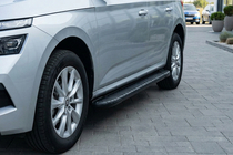 Skoda Kamiq 2019- гг. Боковые Подножки Bosphore Black (2 шт., Алюминий) фото 1
