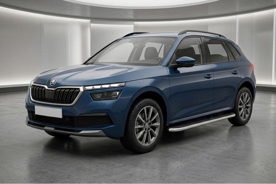 Skoda Kamiq 2019- гг. Боковые Подножки Maydos V1 (2 шт., Алюминий) Image