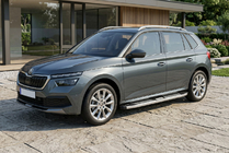 Skoda Kamiq 2019- гг. Боковые Подножки Mevsim Grey (2 шт., Алюминий) фото 1