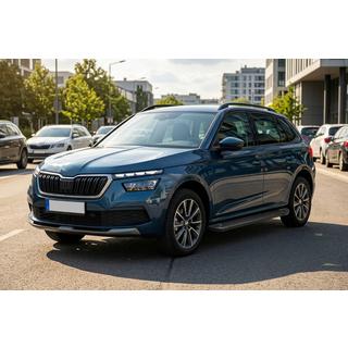 Боковые Подножки Allmond Black (2 шт., Алюминий) Skoda Kamiq 2019- гг. фото 1
