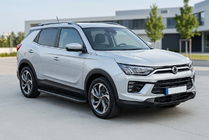 SsangYong Korando 2019- гг. Боковые Подножки Bosphore Black (2 шт., Алюминий) фото 1