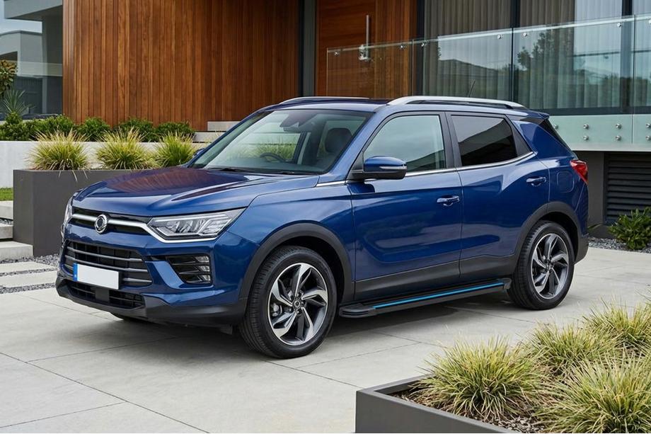 SsangYong Korando 2019- гг. Боковые Подножки Maya Blue (2 шт., Алюминий) Image