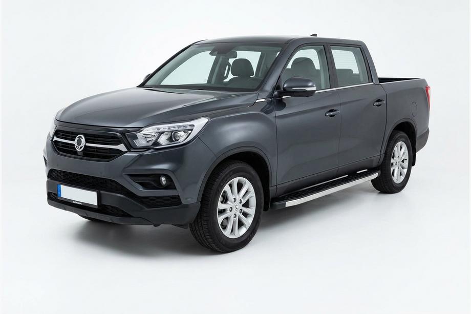 SsangYong Musso II 2018– гг. Боковые Подножки BlackLine (2 шт., Алюминий) Фото 1