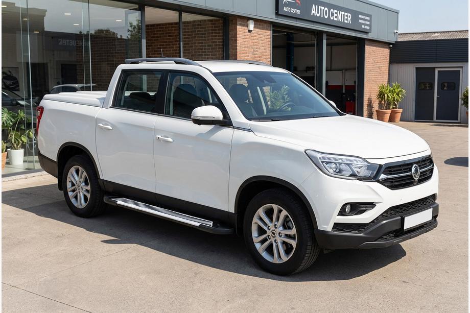 SsangYong Musso II 2018– гг. Боковые Подножки Line (2 шт., Алюминий) Фото 1