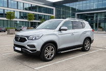 SsangYong Rexton II 2017- гг. Боковые Подножки BlackLine (2 шт., Алюминий) фото 1