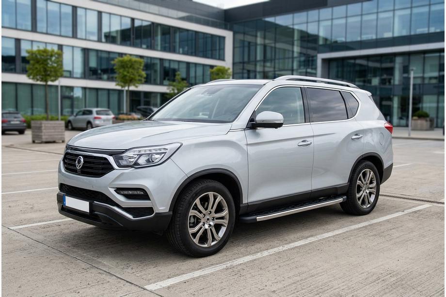 SsangYong Rexton II 2017- гг. Боковые Подножки BlackLine (2 шт., Алюминий) Image