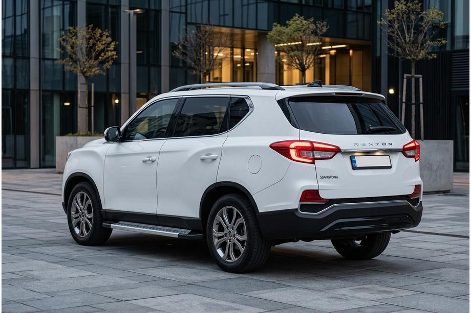 SsangYong Rexton II 2017- гг. Боковые Подножки Vision New Grey (2 шт., Алюминий) Фото 1