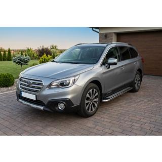 Боковые Подножки Maydos V2 (2 шт., Алюминий) Subaru Outback 2014-2019 гг. фото 1
