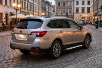 Subaru Outback 2014-2019 гг. Боковые Подножки Line (2 шт., Алюминий) фото 1