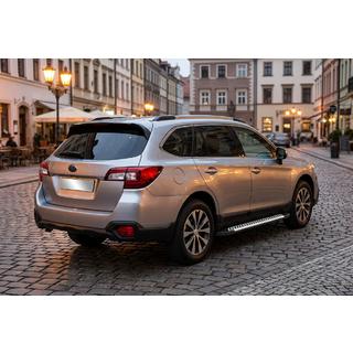 Боковые Подножки Line (2 шт., Алюминий) Subaru Outback 2014-2019 гг. фото 1