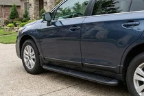 Subaru Outback 2014-2019 гг. Боковые Подножки Tayga Black (2 шт., Алюминий) фото 1