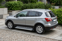 Suzuki SX4 S-Cross 2013-2016 гг. Боковые Подножки Maya V2 (2 шт., Алюминий) фото 1