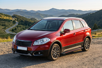 Suzuki SX4 S-Cross 2013-2016 гг. Боковые Подножки Maya Red (2 шт., Алюминий) фото 1