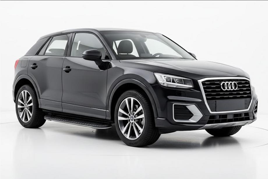 Audi Q2 2016- гг. Боковые Подножки Bosphore Black (2 шт., Алюминий) Image