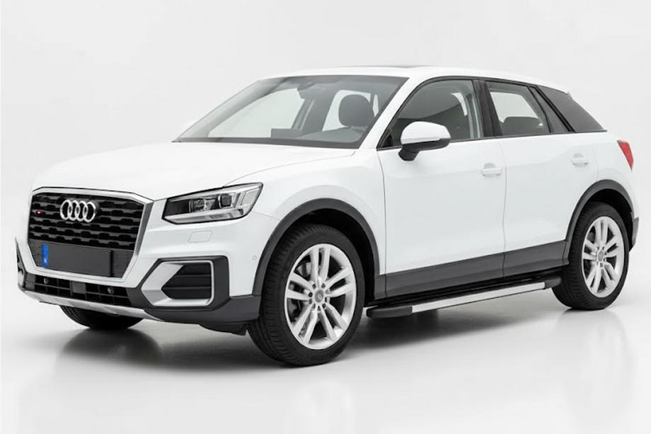 Audi Q2 2016- гг. Боковые Подножки Duru (2 шт., Алюминий) Image