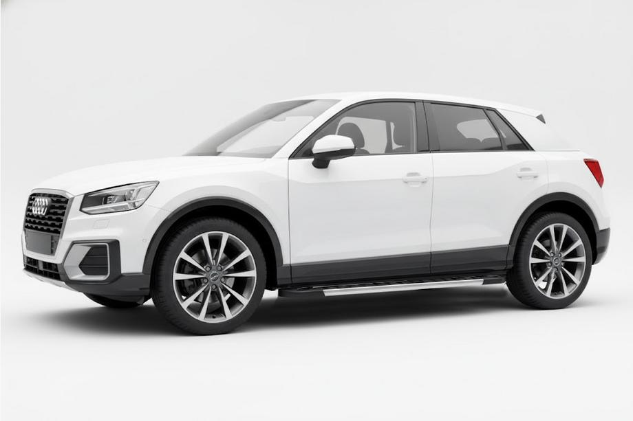 Audi Q2 2016- гг. Боковые Подножки RedLine (2 шт., Алюминий) Image