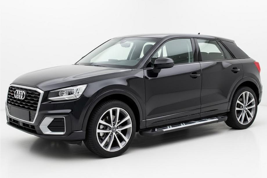 Audi Q2 2016- гг. Боковые Подножки Sunrise (2 шт., Алюминий) Image