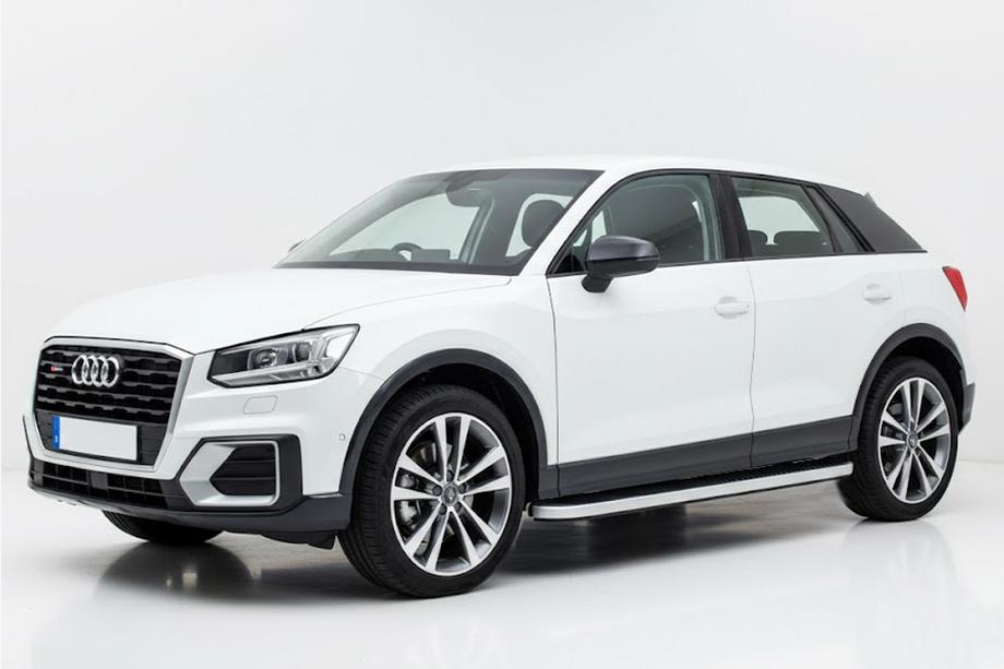 Audi Q2 2016- гг. Боковые Подножки Tayga Grey (2 шт., Алюминий) Image