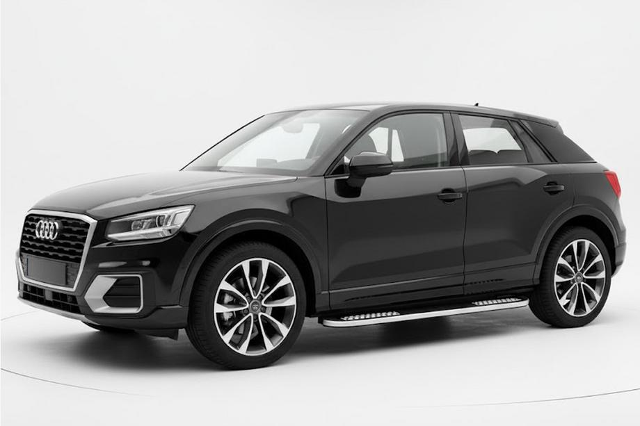 Audi Q2 2016- гг. Боковые Подножки Tayga V2 (2 шт., Алюминий) Image