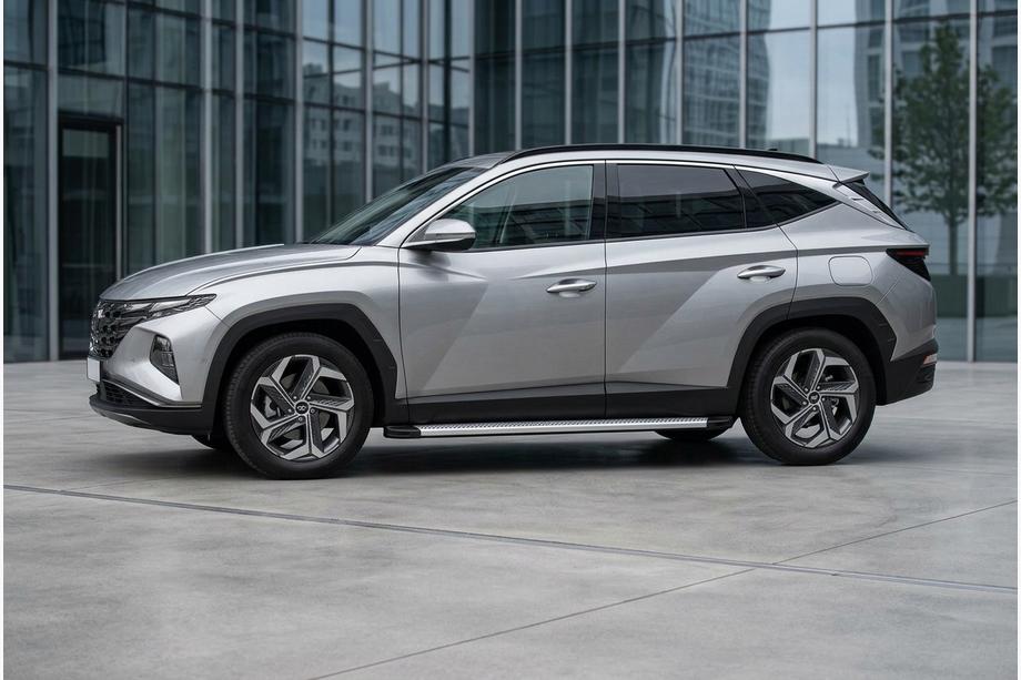 Hyundai Tucson NX4 2021- гг. Боковые Подножки Maya V2 (2 шт., Алюминий) Фото 1