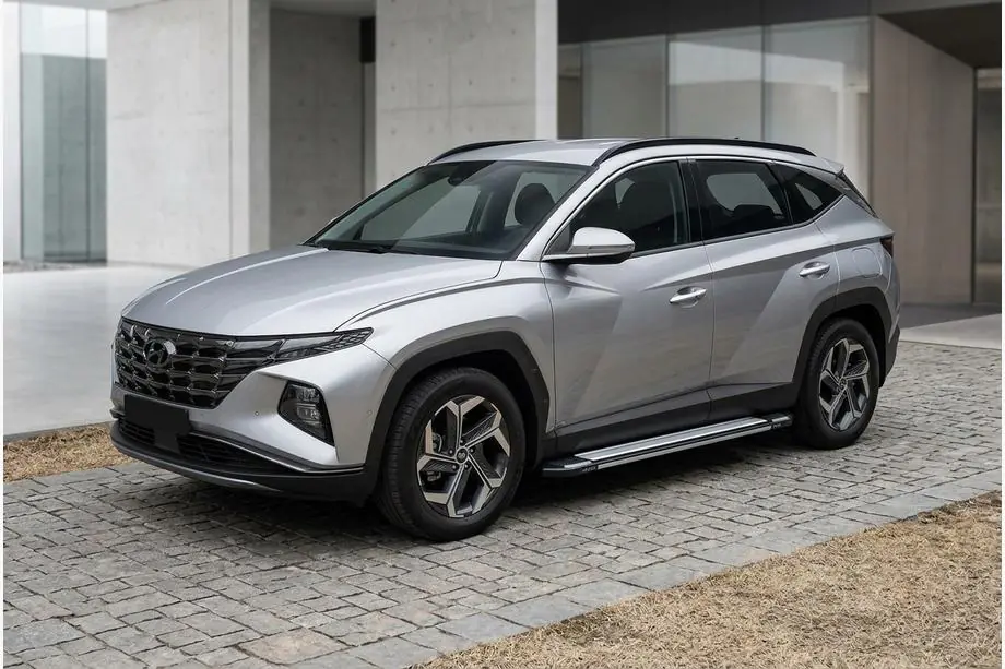 Hyundai Tucson NX4 2021- гг. Боковые Подножки Rainbow (2 шт., Алюминий) Фото 1