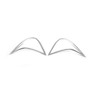 Хромированные накладки на задние фонари (2 шт., пластик) Mercedes C-class W203 2000-2007 гг. фото 1