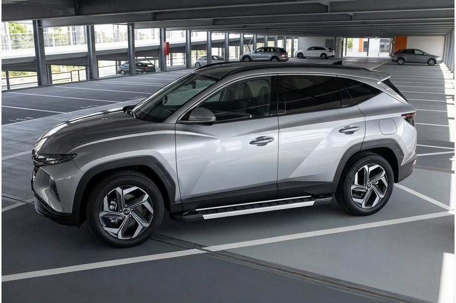 Hyundai Tucson NX4 2021- гг. Боковые Подножки RedLine (2 шт., Алюминий) Фото 1