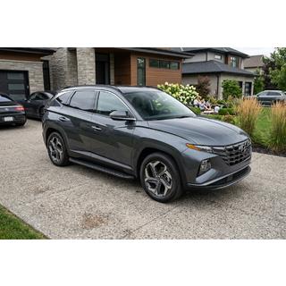 Боковые Подножки Tayga Black (2 шт., Алюминий) Hyundai Tucson NX4 2021- гг. фото 1