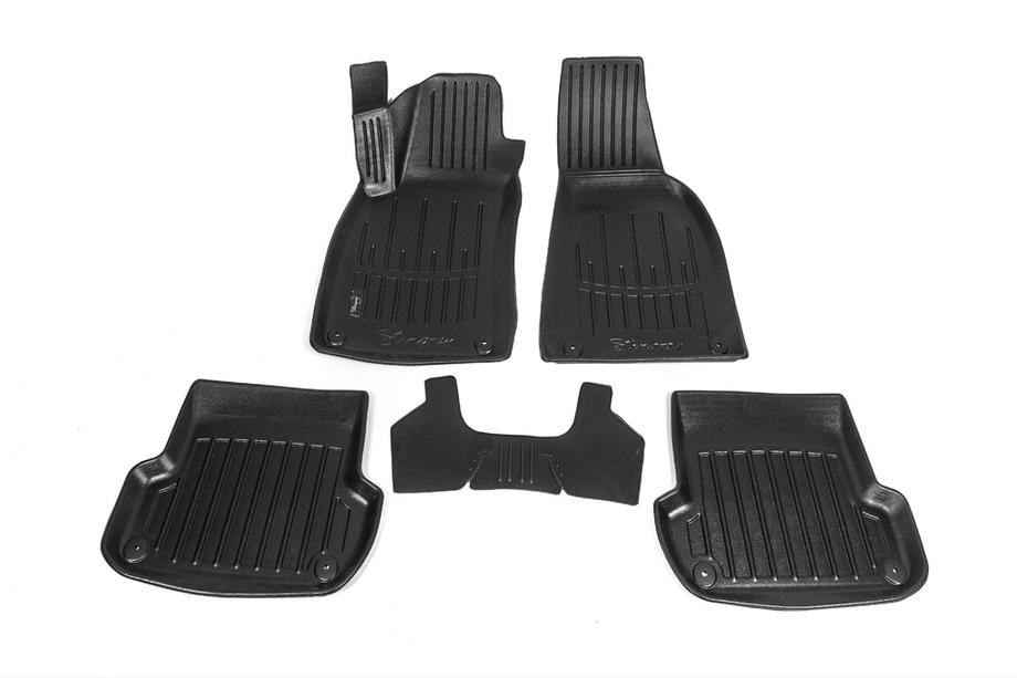 Audi A4 B7 2004-2008 гг. Коврики резиновые Stingray 3D (5 шт, полиуретан) Image