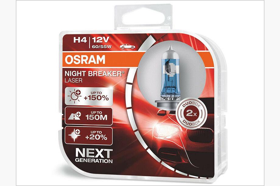 Лампа фары Osram H4 60/55W Night Breaker Laser +150% 64193NL150 Image