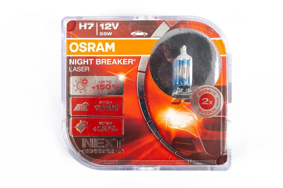 Лампа фары Osram H7 55W Night Breaker Laser 150% 64210NL Image
