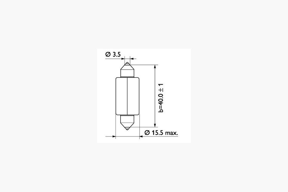 Сигнальная лампа Osram 6480 C18W 41mm 24V SV8.5-8 Фото 2