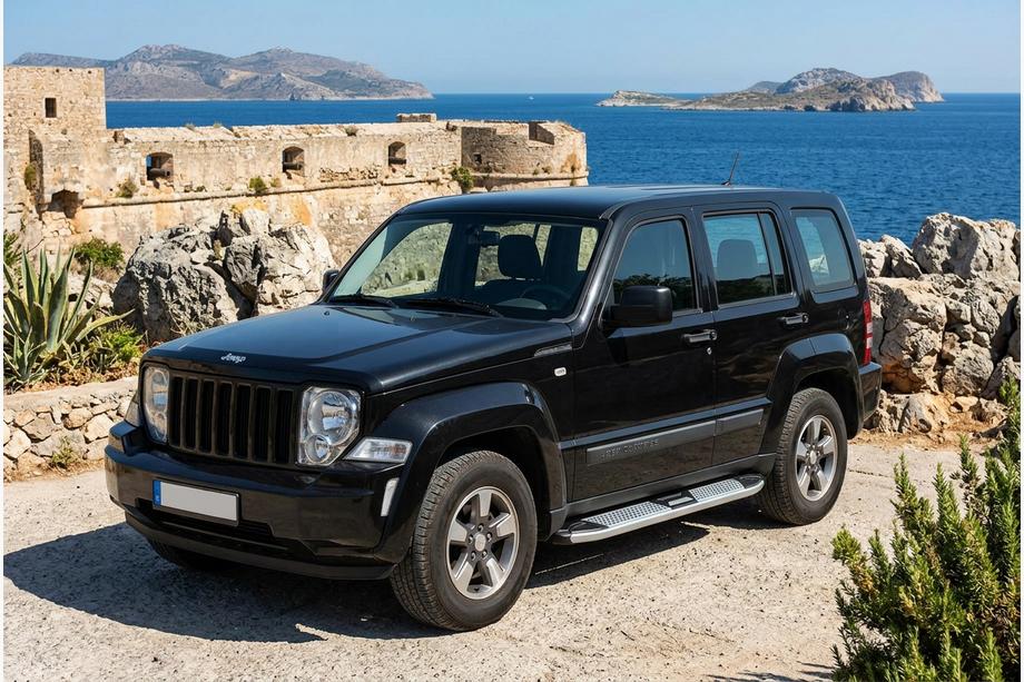 Jeep Cherokee/Liberty 2007-2013 гг. Боковые Подножки Mevsim Grey (2 шт., Алюминий) Фото 1