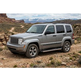 Боковые Подножки BlackLine (2 шт., Алюминий) Jeep Cherokee/Liberty 2007-2013 гг. фото 1