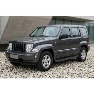 Боковые Подножки Tayga Black (2 шт., Алюминий) Jeep Cherokee/Liberty 2007-2013 гг. фото 1