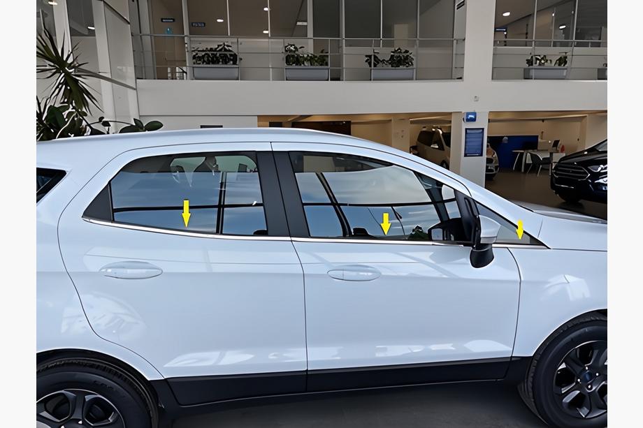 Ford Ecosport 2013-2022 гг. Окантовка стекол нержавейка (6 шт) Image
