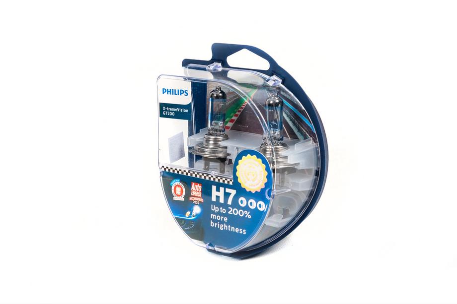 Лампа головного света Philips H7 55W 12972GT Racing Vision +200% Фото 2
