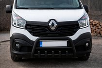 Fiat Talento 2016- гг. Кенгурятник WT003 Черный Нержавейка фото 2