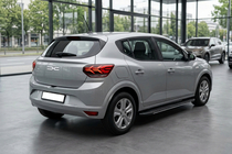 Dacia Sandero 2021- гг. Боковые пороги Bosphorus Grey (2 шт., алюминий) фото 1