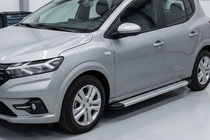 Dacia Sandero 2021- гг. Боковые Подножки Maya V2 (2 шт., Алюминий) фото 1