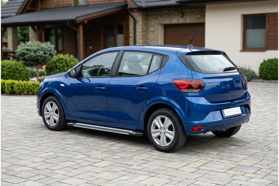 Dacia Sandero 2021- гг. Боковые Подножки Rainbow (2 шт., Алюминий) Image
