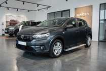 Dacia Sandero 2021- гг. Боковые Подножки Mevsim Grey (2 шт., Алюминий) фото 1