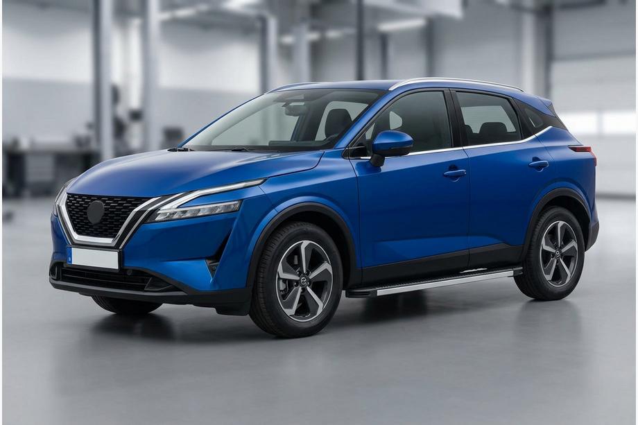 Nissan Qashqai 2021- гг. Боковые Подножки Maya V1 (2 шт., Алюминий) Фото 1