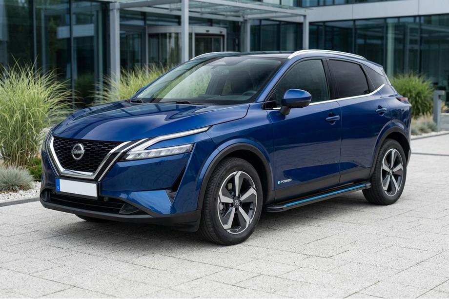 Nissan Qashqai 2021- гг. Боковые Подножки Maya Blue (2 шт., Алюминий) Фото 1