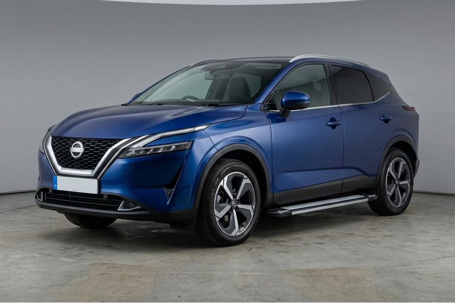 Nissan Qashqai 2021- гг. Боковые Подножки Rainbow (2 шт., Алюминий) Фото 1