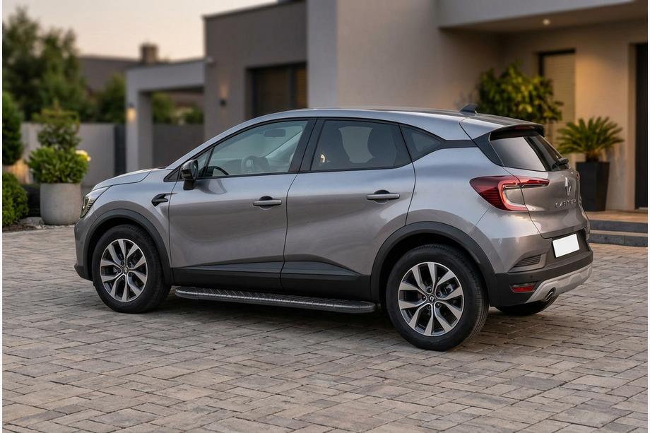 Renault Captur 2019- гг. Боковые пороги Bosphorus Black (2 шт., алюминий) Image
